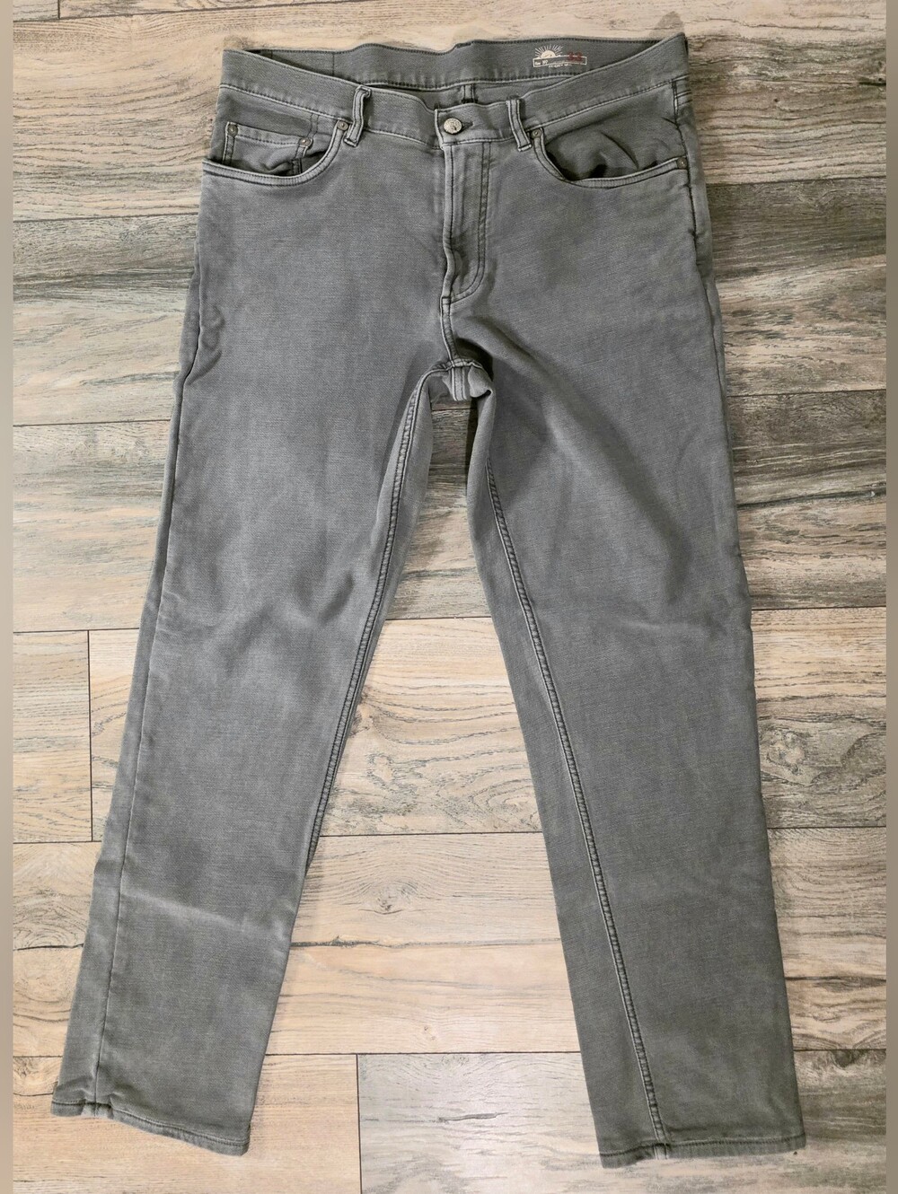 Faherty Men's Grey Stretch Fit Jeans